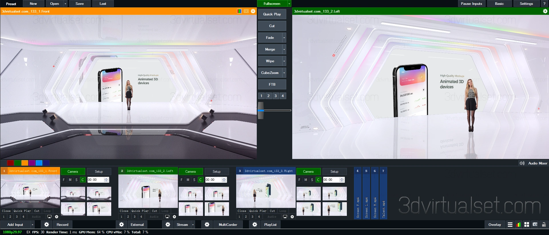Virtual Set 133 For vMix | vMix Virtual studio Template