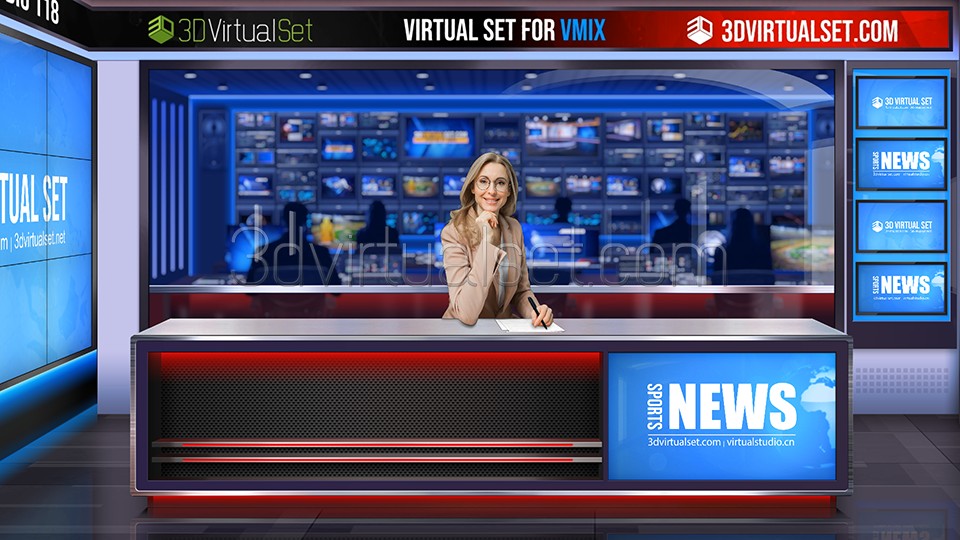 Virtual Studio 118B for vMix | vMix Virtual Sets Template